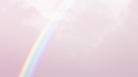 Pastel background with white rainbow