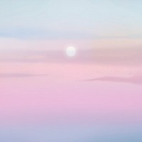 Sunset background vector on pastel sky