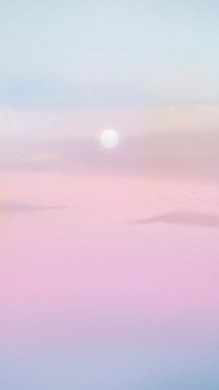 Sunset background vector on pastel sky