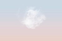 Cute background vector with white cloud