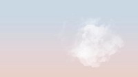 Cute background vector with white cloud