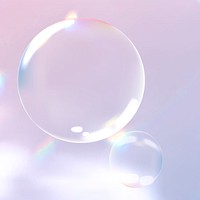 Clear bubbles on aesthetic pink background