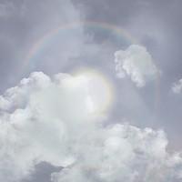 Sky background with sun halo