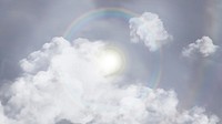 Sky background vector with sun halo