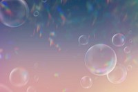 Aesthetic clear bubbles banner background