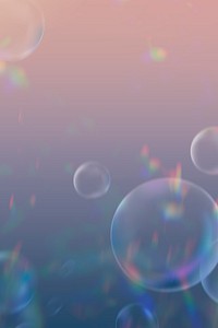 Aesthetic clear bubbles background for social media post