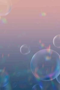 Clear bubbles vector aesthetic background