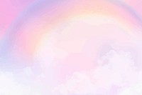 Cute background vector with rainbow