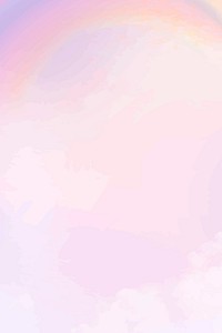 Cute background vector with rainbow