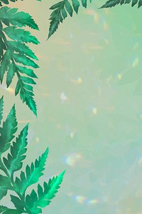 Aesthetic green leaves vector background