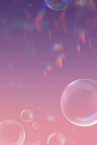 Aesthetic clear bubbles background for social media post