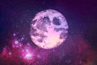 Aesthetic super moon vector background