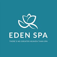 Spa logo psd template, floral design