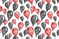 Party balloon background in red and black