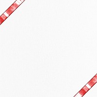 Christmas ribbon border frame vector with design space
