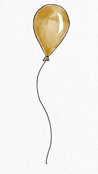Party balloon psd hand drawn design element
