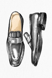 Men's dress shoes psd fashion illustration