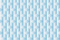 Geometric background in blue cube patterns