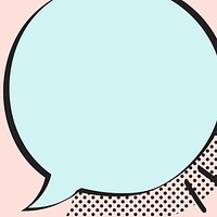 Background vector comic speech bubble, cartoon halftone style