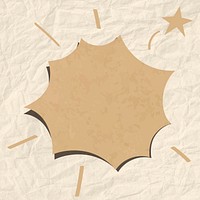 Speech bubble vector in brown tone