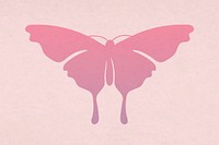 Pink butterfly background, beautiful flat design