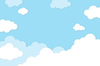 Sky background, pastel paper cut design psd