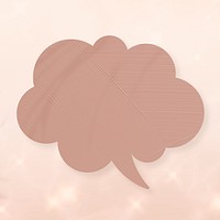 Blank announcement speech bubble psd, aesthetic shadows