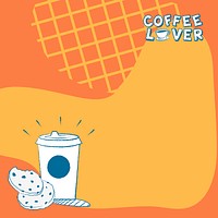 Coffee lover Instagram post background vector