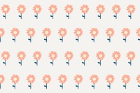 Flower background psd, cute desktop wallpaper