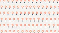 Flower pattern desktop wallpaper vector, cute HD background