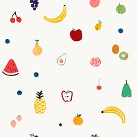 Fruit seamless pattern background vector