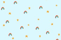Rainbow background psd, cute desktop wallpaper