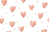 Heart background desktop wallpaper, cute watercolor vector