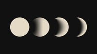 Moon phases HD wallpaper, space aesthetic beige background
