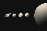 Solar system background, beige gradient space background