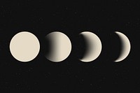 Moon phases background, retro aesthetic beige astronomy image