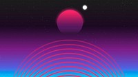 Retro futuristic desktop wallpaper, pink neon gradient background