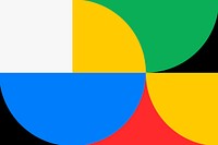 Bauhaus background wallpaper, colorful primary color