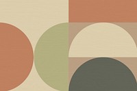 Bauhaus background, brown earth tone vector wallpaper