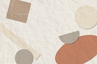 Abstract memphis background, earth tone geometric shapes