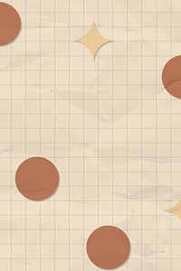Geometric background, brown earth tone shapes with grid psd