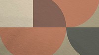 Bauhaus desktop wallpaper, brown earth tone vector background