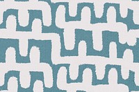 Abstract pattern, textile vintage background vector in blue