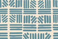 Striped pattern, textile vintage background vector in blue