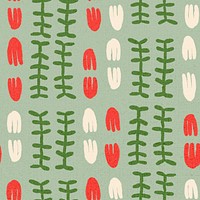 Floral pattern ethnic background, vintage block print design 