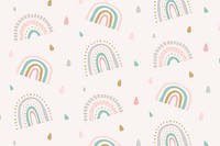 Cute doodle pattern background psd