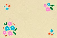 Flower border frame editable vector 