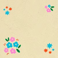 Flower border frame editable vector 