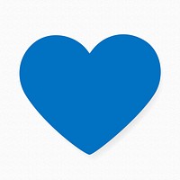 Blue heart shape collage element, cute pastel valentine&rsquo;s clipart vector