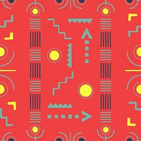 Ethnic pattern background, colorful seamless aztec design, vector